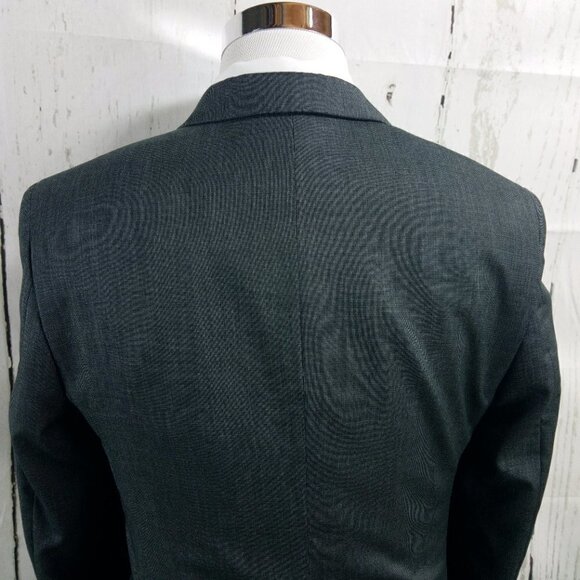 Marc Ecko 36S 2 Button Dark Gray Birdseye Suit Blazer Sport Coat - Picture 7 of 10